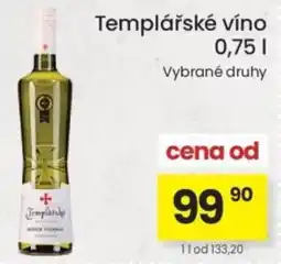 Kubík potraviny Templářské víno nabídka