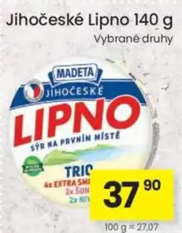 Kubík potraviny Madeta Jihočeské Lipno nabídka