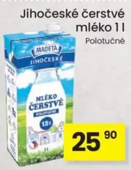 Kubík potraviny Madeta Jihočeské čerstvé mléko nabídka