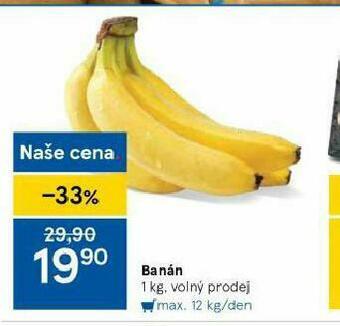 Tesco Banány nabídka