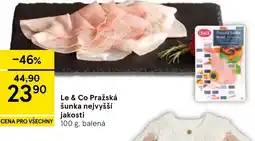 Tesco Le & Co Pražská šunka nejvyšší jakosti nabídka