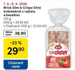 Tesco Brick Slim & Crispy žitný knäckebrot s rajčaty a bazalkou nabídka