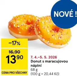 Tesco Donut s maracujovou náplní nabídka