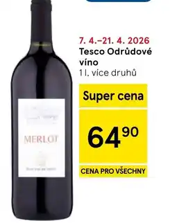 Tesco Tesco Odrůdové víno nabídka