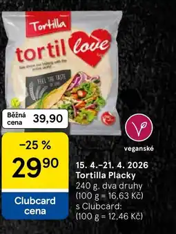 Tesco Tortilla Placky nabídka