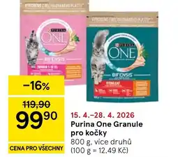 Tesco Purina One Granule pro kočky nabídka