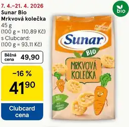 Tesco Sunar Bio Mrkvová kolečka nabídka