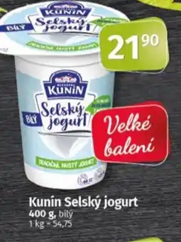 Coop Kunin Selský jogurt nabídka