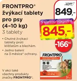 Magistra lékárny FRONTPRO® žvýkací tablety pro psy nabídka