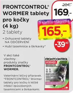 Magistra lékárny FRONTCONTROL WORMER tablety pro kočky nabídka