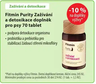 Fitmin Purity Zažívání a detoxikace doplněk pro psy 70 tablet