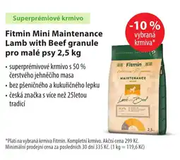 Dr. Max Fitmin Mini Maintenance Lamb with Beef granule pro malé psy nabídka