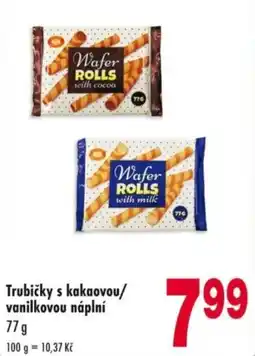 Qanto Trubičky s kakaovou/ vanilkovou náplní nabídka