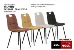 Jamall Jídelní židle DCL-V2017 BK2 | BR2 | CRM2 | YEL2 nabídka