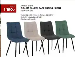 Jamall Jídelní židle DCL-193 BLUE2 | CAP2 | GREY2 | GRN2 nabídka