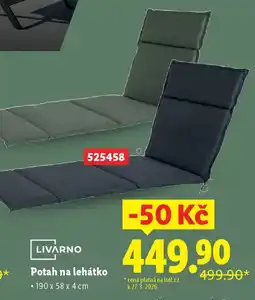 Lidl LIVARNO Potah na lehátko nabídka