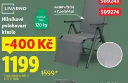 Lidl LIVARNO Hliníkové polohovací křeslo nabídka