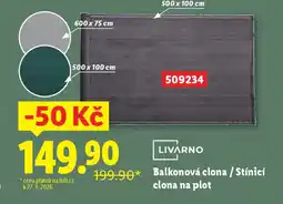 Lidl LIVARNO Balkonová clona / Stínicí clona na plot nabídka