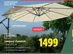 Lidl LIVARNO Lampový slunečník nabídka