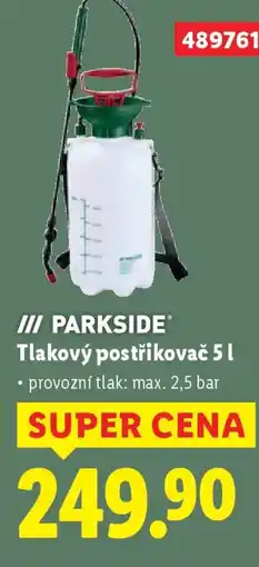 Lidl PARKSIDE Tlakový postřikovač nabídka
