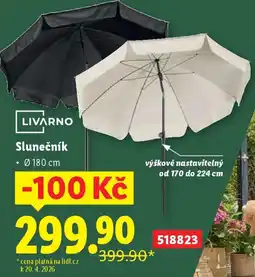 Lidl LIVARNO Slunečník nabídka