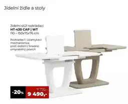Jamall Jídelní stůl rozkládací HT-430 CAP | WT nabídka