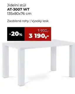 Jamall Jídelní stůl AT-3007 WT nabídka