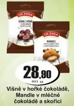 Adam Dr.Ensa Višně v hořké čokoládě, Mandle v mléčné čokoládě a skořici nabídka
