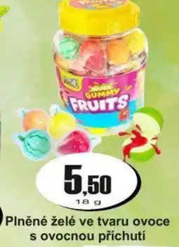 Adam Plněné želé ve tvaru ovoce s ovocnou příchutí nabídka