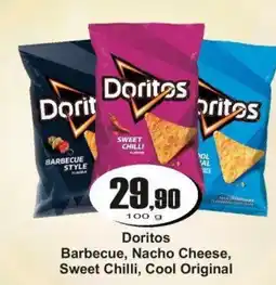 Adam Doritos Barbecue, Nacho Cheese, Sweet Chilli, Cool Original nabídka