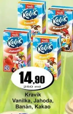 Adam Tatra Kravík Vanilka, Jahoda, Banán, Kakao nabídka