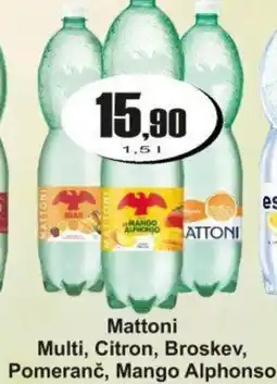 Adam Mattoni Multi, Citron, Broskev, Pomeranč, Mango Alphonso nabídka