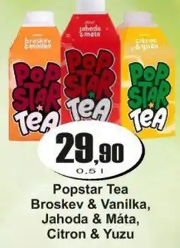 Adam Popstar Tea Broskev & Vanilka, Jahoda & Máta, Citron & Yuzu nabídka