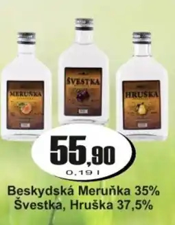 Adam Beskydská Meruňka 35% Švestka, Hruška 37,5% nabídka