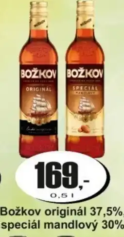 Adam Božkov originál 37,5%, speciál mandlový 30% nabídka