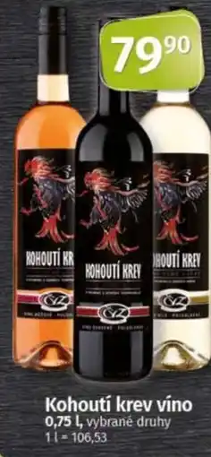 COOP TIP Kohoutí krev víno nabídka