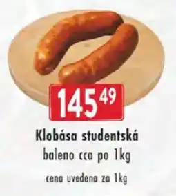 Astur&Qanto Klobása studentská nabídka