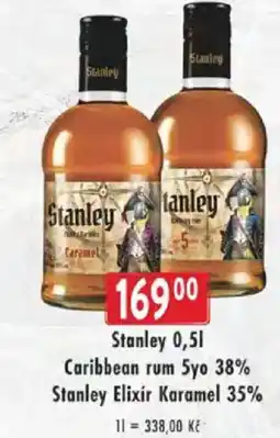 Astur&Qanto Stanley Caribbean rum 5yo 38% Stanley Elixir Karamel 35% nabídka