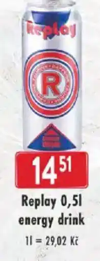 Astur&Qanto Replay energy drink nabídka