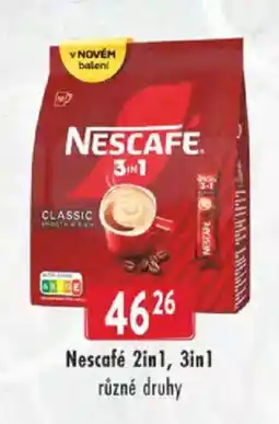 Astur&Qanto Nescafé 2in1, 3in1 nabídka