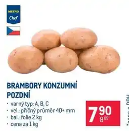 Makro Brambory konzumní pozdní nabídka