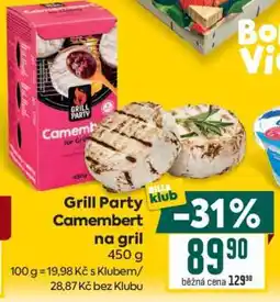 Billa Grill Party Camembert na gril nabídka
