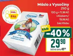 Billa Máslo z Vysočiny nabídka