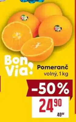 Billa Pomeranč volný nabídka