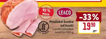 Billa Pražská šunka od kosti nabídka