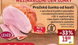 Billa Pražská šunka od kosti nabídka