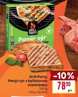 Billa Grill Party Panýr sýr s bylinkovou marinádou nabídka
