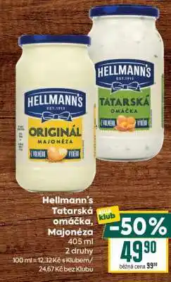 Billa HELLMANN'S TATARSKÁ OMÁČKA, MAJONÉZA nabídka