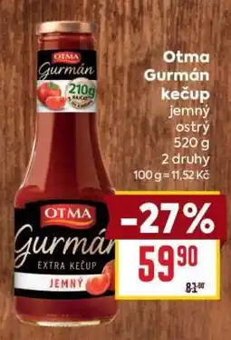 Billa Otma Gurmán Kečup nabídka
