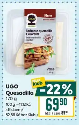 Billa UGO Quesadilla nabídka